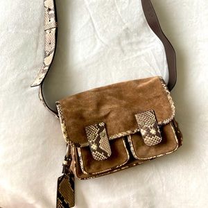Michael Kors Hewitt Suede Messenger Crossbody Bag